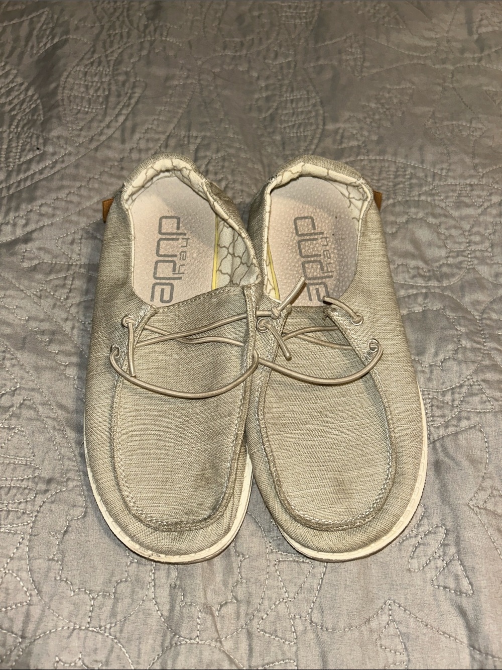Hey Dude Kids Slip-On Loafers in Light Gray